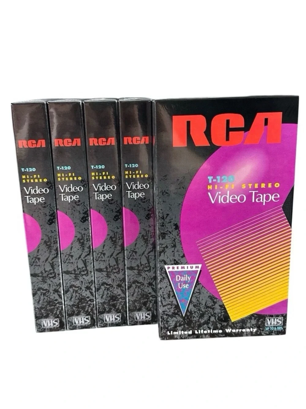 RCA T-120 Blank VHS Tapes - Lot of 5